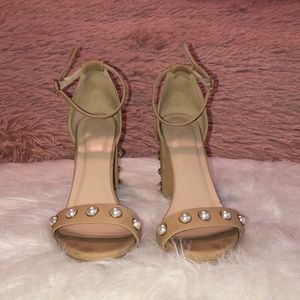 Nude heels, size 8